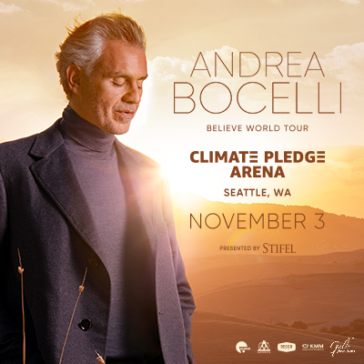 Score a pair of tickets to see Andrea Bocelli at Climate Pledge Arena